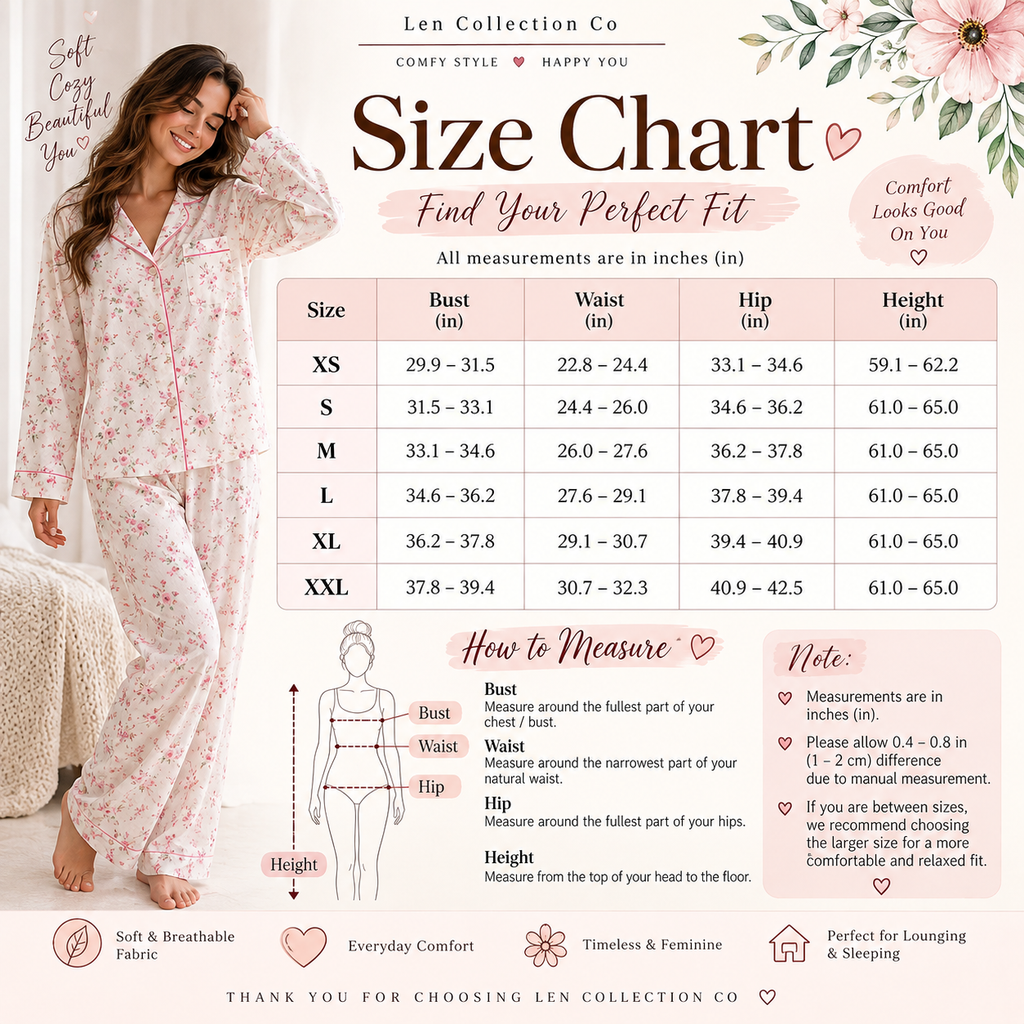 Women’s Floral 100% Cotton Muslin Pajama Set – Short Sleeve Button-Up Sleepwear